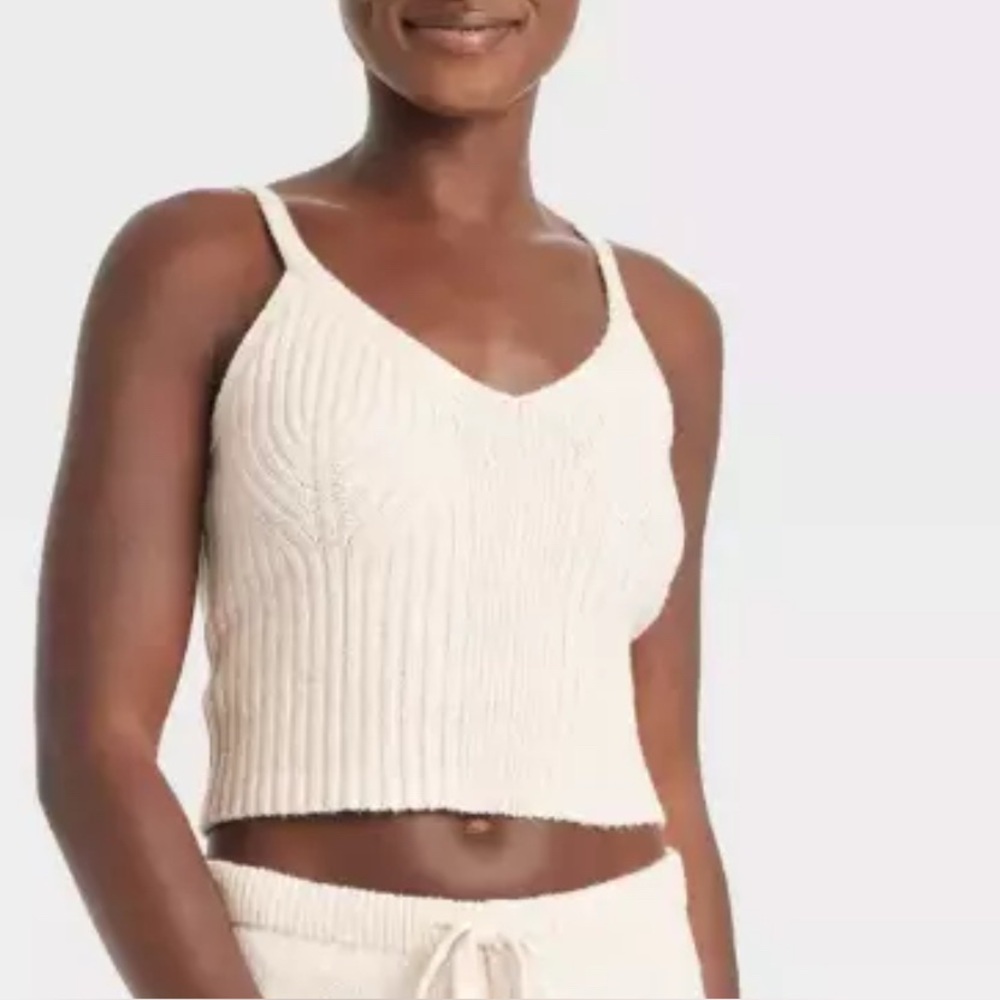 Women's Adaptive Sweater Tank Top by Auden Oatmeal Size Small New